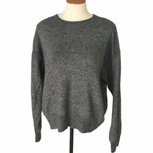 H&M Black and Silver Medallic Thread Sweater Sz S